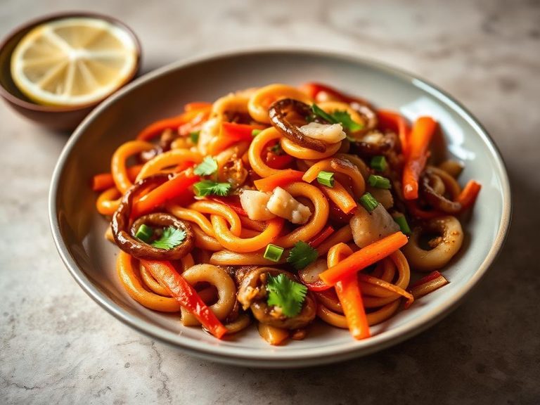 Squid and Carrot Stir-Fry