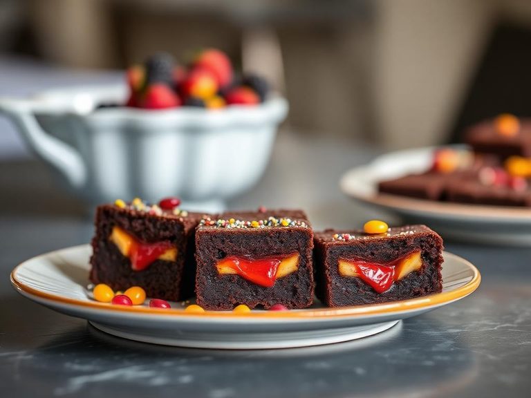Starburst Stuffed Brownies