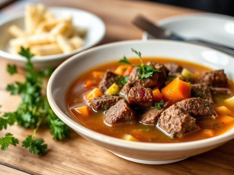 Starter for vegetable beef soup (for family)
