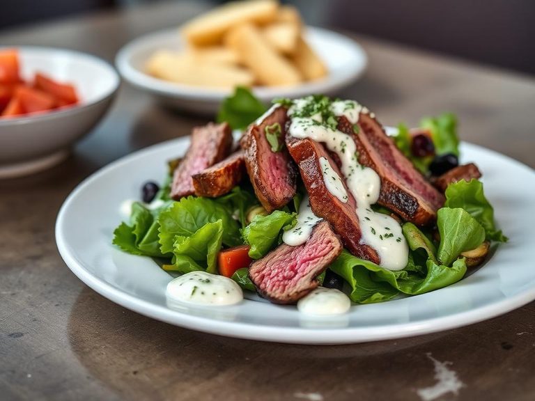Steak Salad with Blue Cheese Dressing
