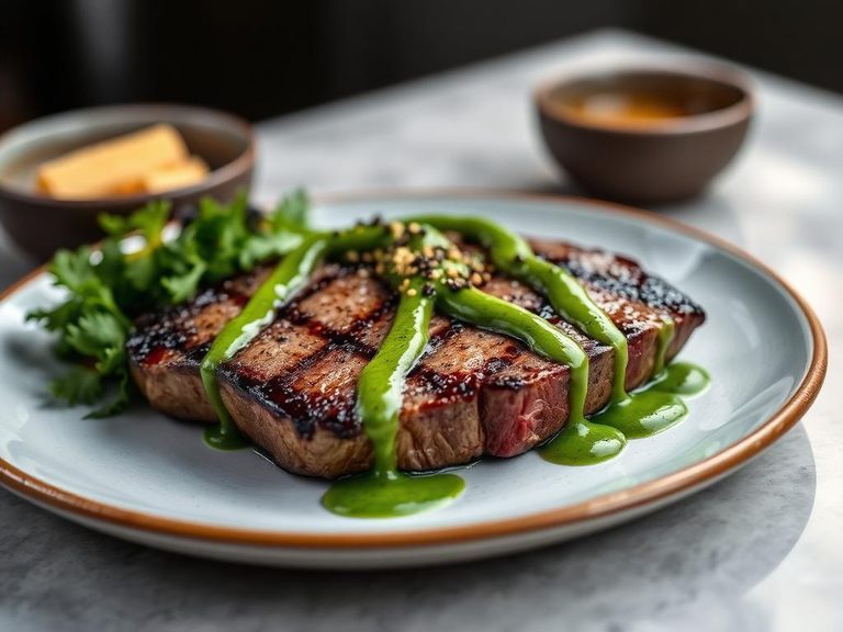 Steak with Green Goddess Drizzle