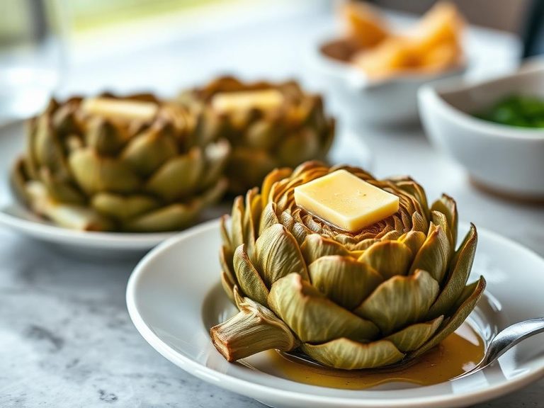 Steamed Artichokes with Butter