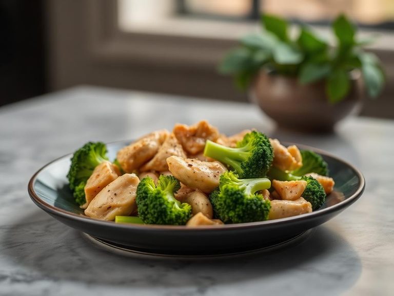 Steamed Broccoli with Chicken