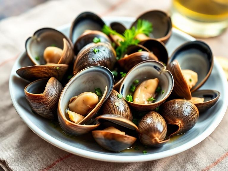 Steamed Clams with Garlic and White Wine