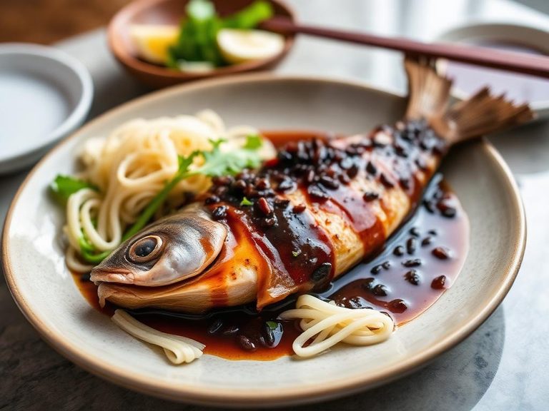 Steamed Fish with Black Bean Sauce