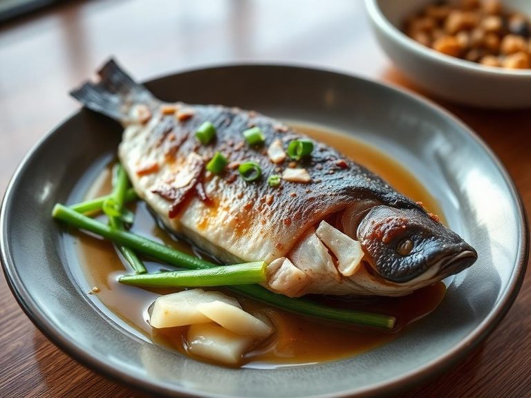 Steamed Fish with Ginger and Scallion