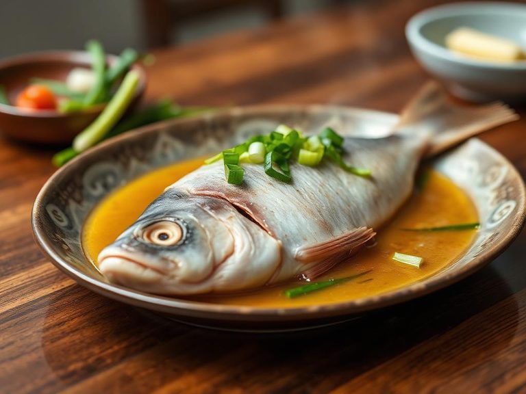 Steamed Fish with Ginger and Scallions