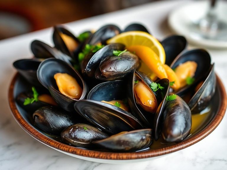 Steamed Mussels in White Wine