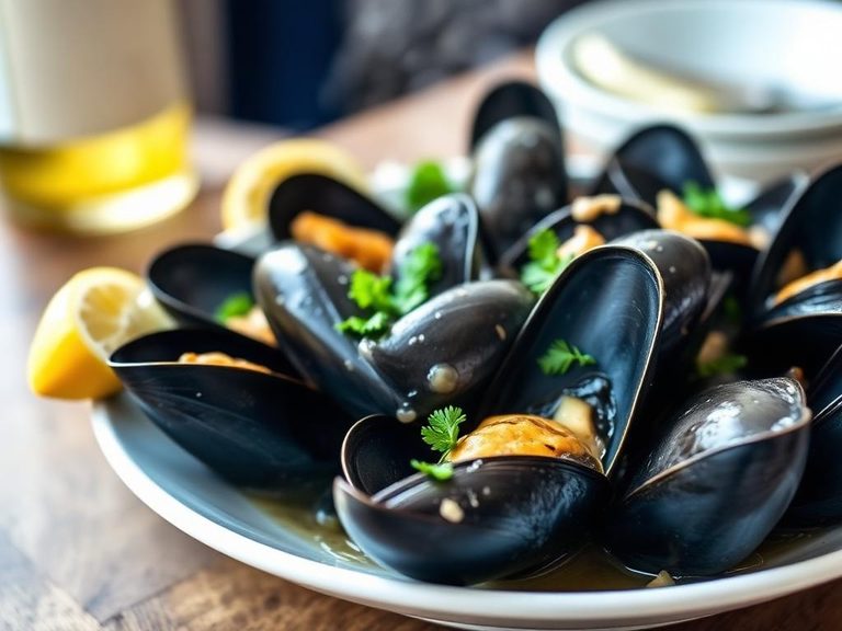 Steamed Mussels with White Wine and Garlic