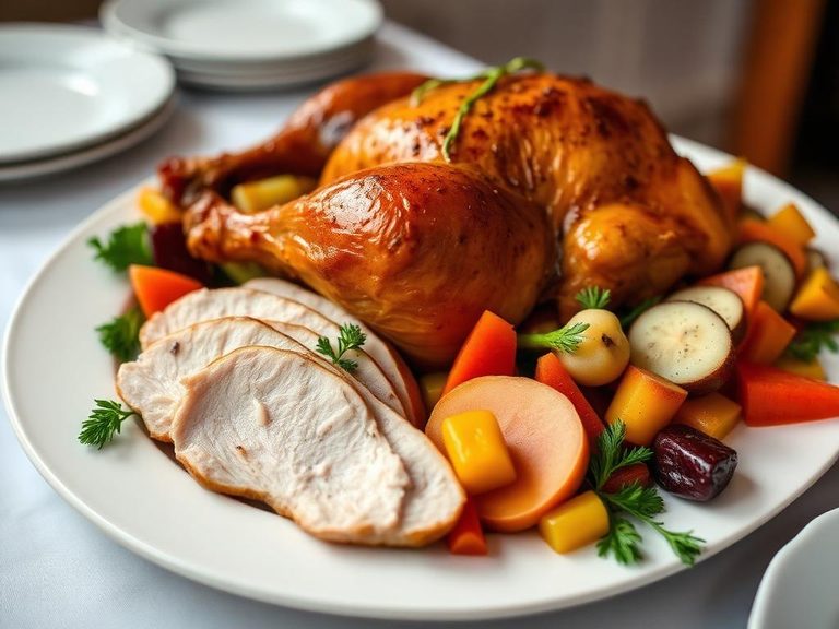 Steamed Turkey and Vegetable Platter