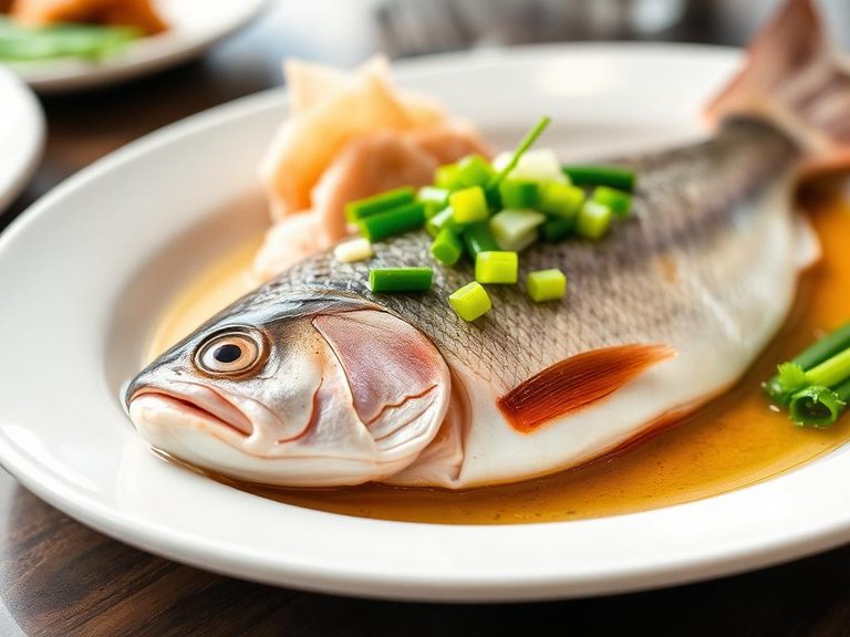 Steamed Whole Trout with Ginger and Scallions