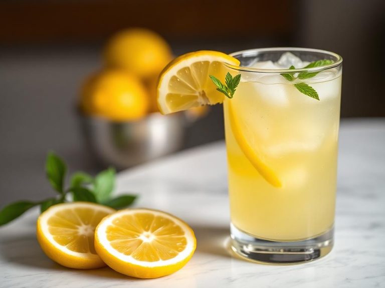 Stevia-sweetened lemonade