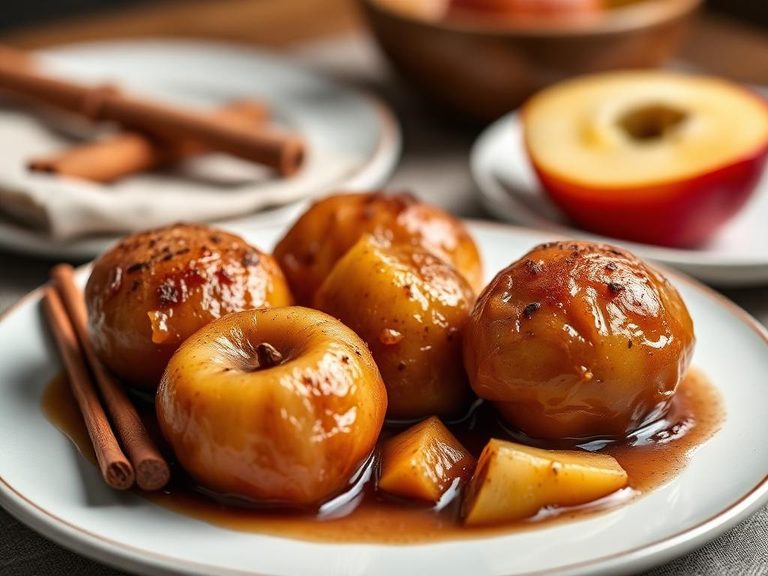 Stewed apples with cinnamon