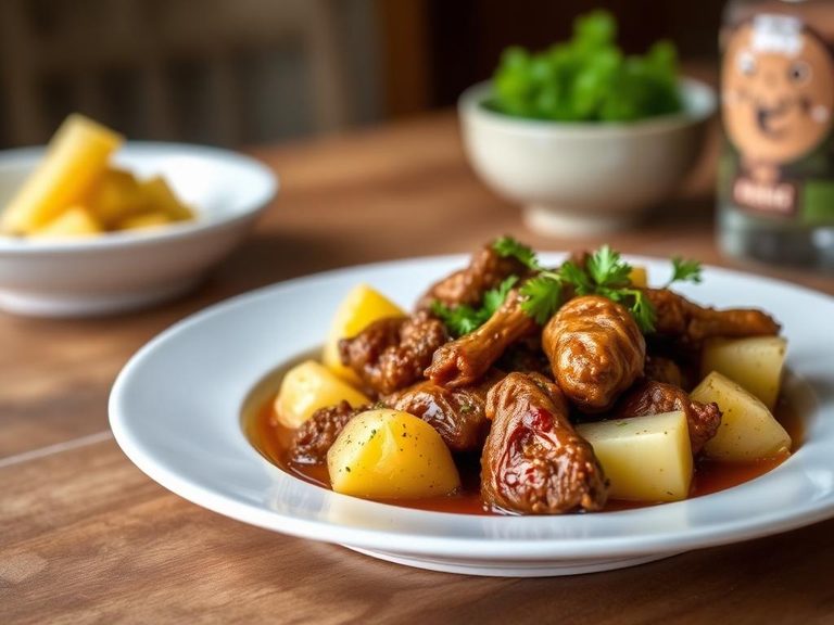Stewed Gizzards with Potatoes