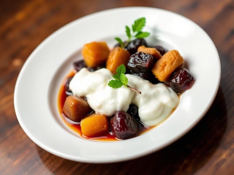Stewed Prunes with Yogurt