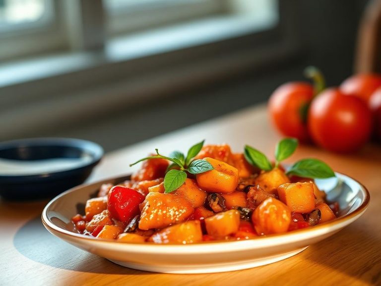 Stewed tomatoes with peppers