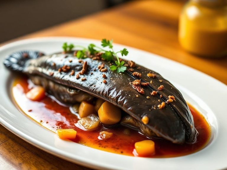 Stewed whale flipper