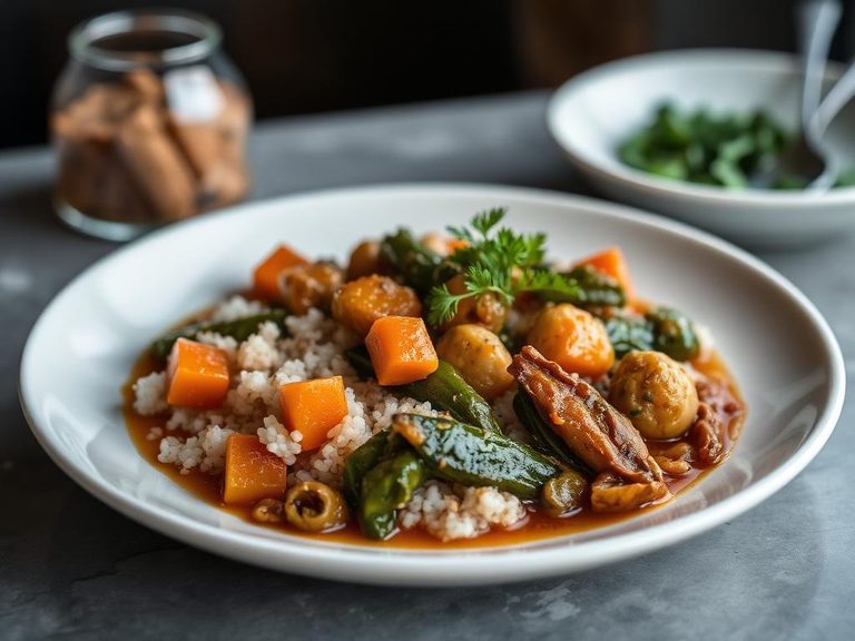 Stewed with rice or wild greens