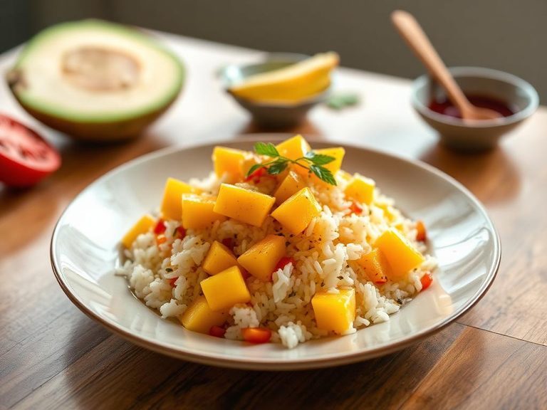 Sticky rice with mango
