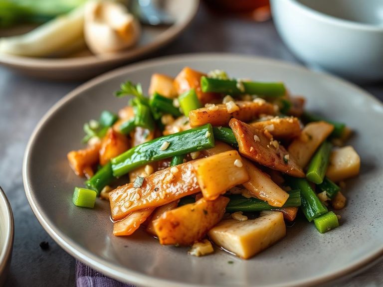 Stir-fried Arrowhead with Celery and Garlic