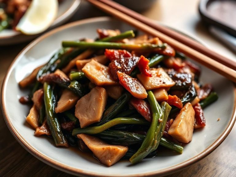 Stir-fried Arrowhead with Pork