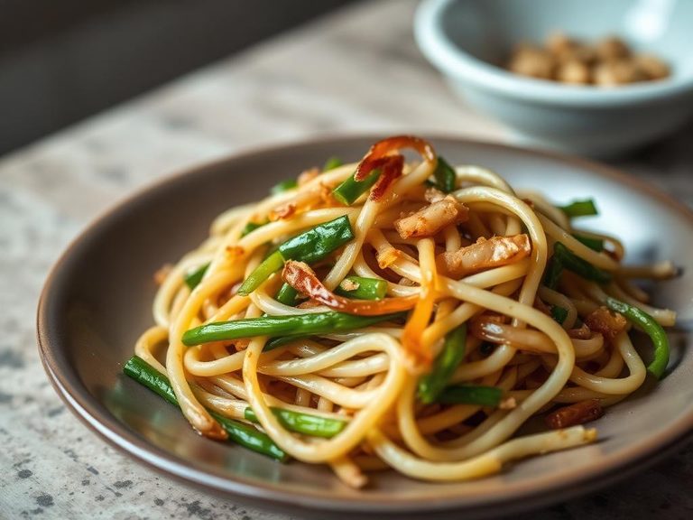 Stir-fried bean sprouts with garlic