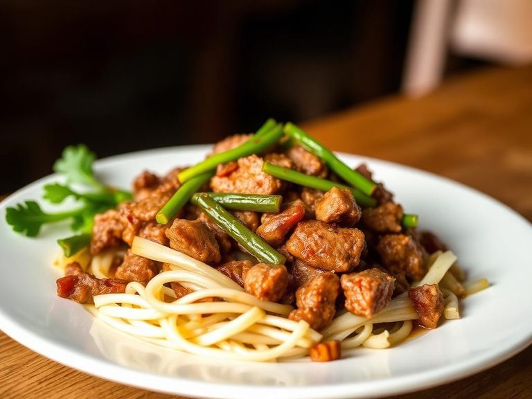 Stir-Fried Beef with Bean Sprouts