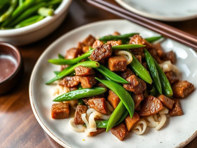 Stir-fried Beef with Snow Peas