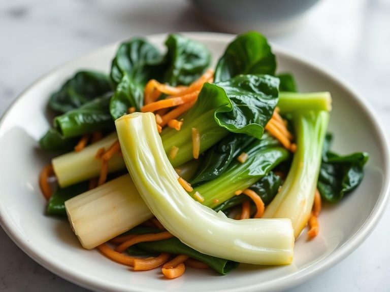 Stir-fried bok choy with garlic and ginger