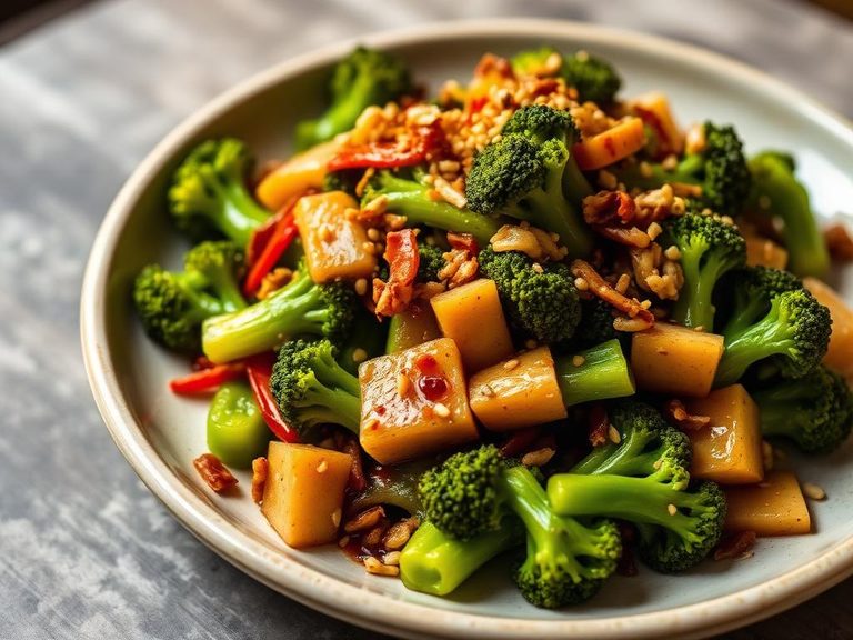 Stir-fried Broccoflower with Soy and Sesame