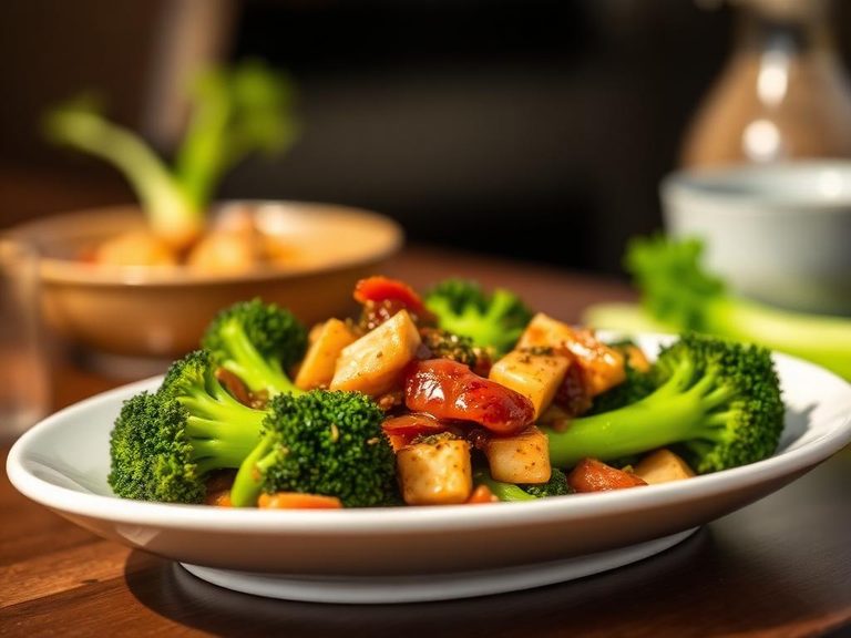 Stir-fried broccoli with oyster sauce