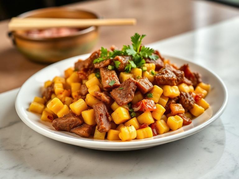 Stir-fried Corn with Pork
