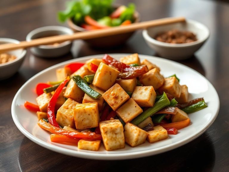 Stir-fried Koyadofu with Vegetables