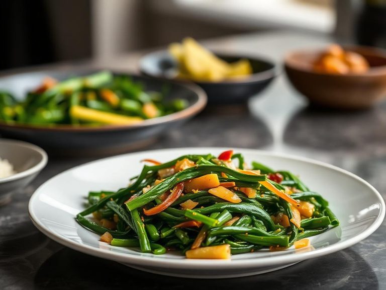Stir-fried Poke Greens with Garlic
