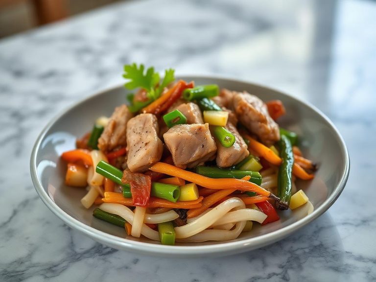 Stir-fried pork with vegetables