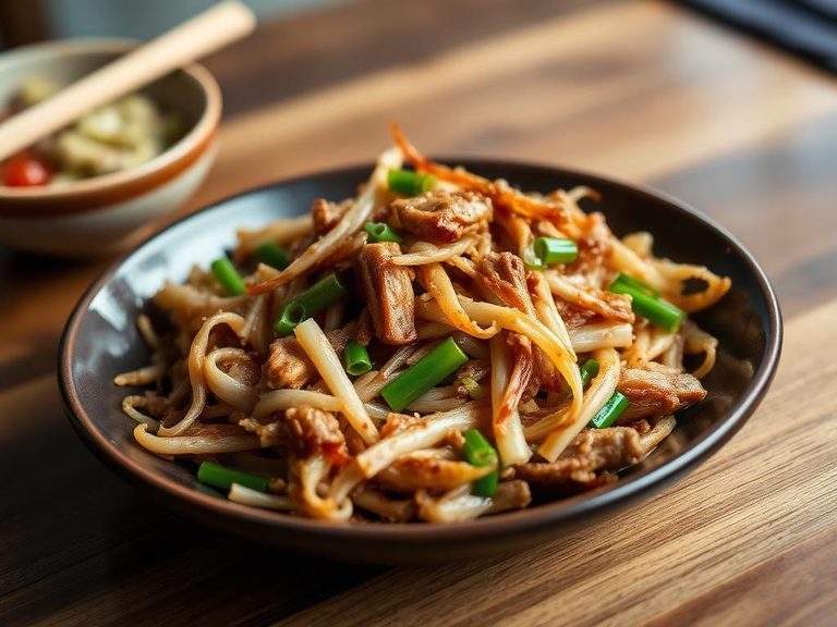 Stir-fried shredded pork with bamboo shoots