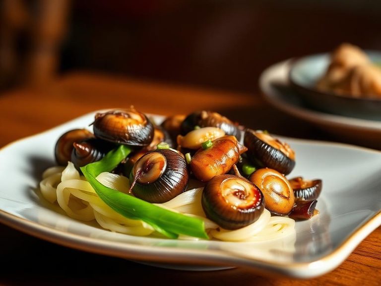 Stir-fried Snails with Garlic