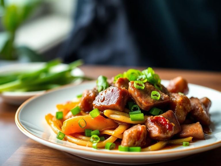 Stir-fried Tenderloin with Ginger and Scallion