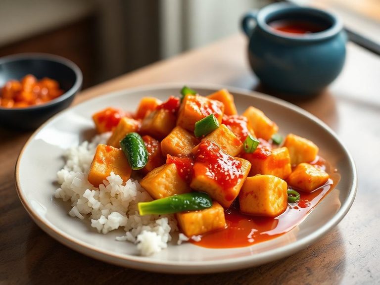 Stir-Fried Tofu with Chili Sauce