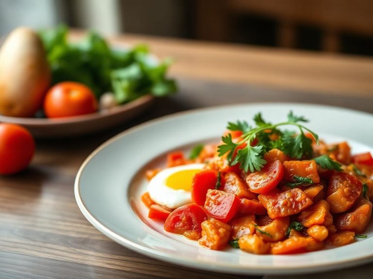 Stir-fried tomato and eggs
