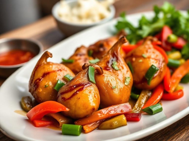 Stir-fried turkey hearts with peppers