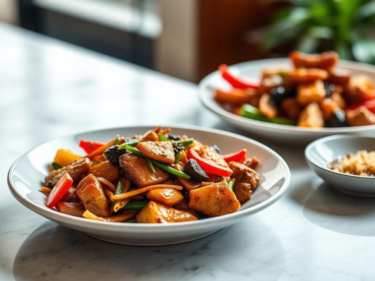 Stir-fried vegetables and meats