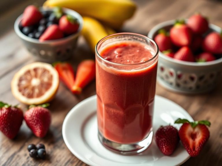 Stirred into a fruit smoothie