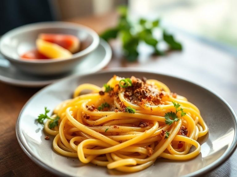 Stirred into well-cooked pasta for toddlers