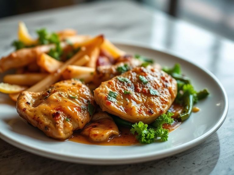 Strained chicken dinner