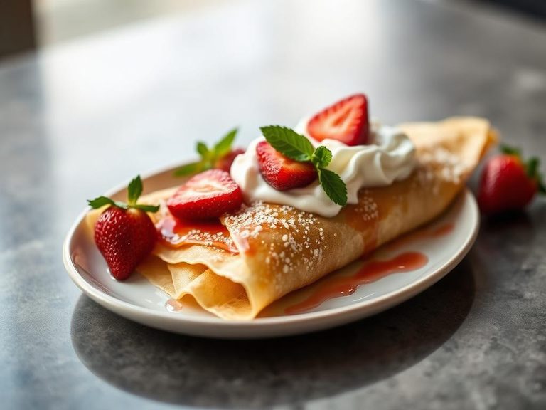 Strawberry and Cream Crepe