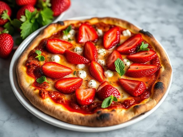 Strawberry and Goat Cheese Pizza