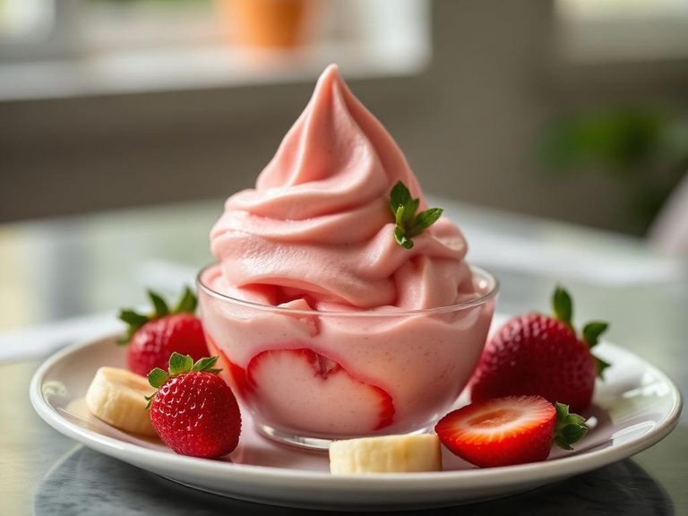 Strawberry Banana Frozen Yogurt