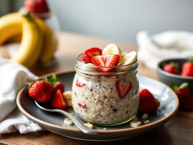Strawberry Banana Overnight Oats