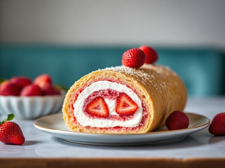 Strawberry Cream Cake Roll
